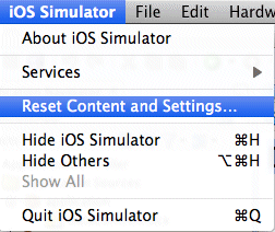 quit ios simulator menu option