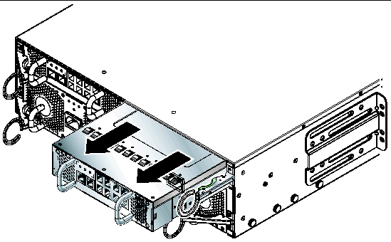 Diagram showing the removal of SSC1 from the rear of the chassis.
