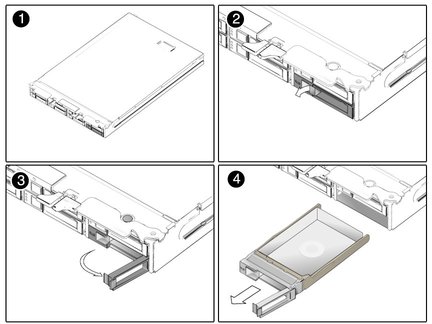Figure showing the removal of a disk drive
slot filler