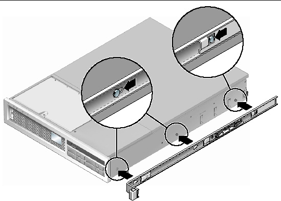Image showing the mounting bracket attaching to three locating pins on the side of the chassis