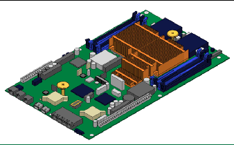 Figure showing motherboard assembly.