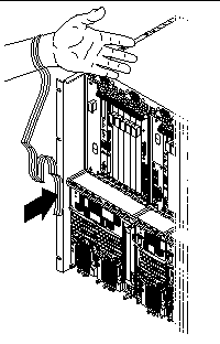 Figure showing an antistatic wrist strap attached to a chassis.