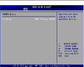 Graphic showing BIOS Setup Utility: Boot CD/DVD
Drives