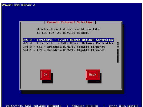 A screenshot showing the Network Configuration Text Mode Dialog Box.