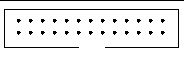 Diagram of a flex cable power distribution board connector, showing its 20 pins.