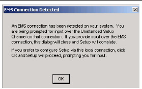 Graphic EMS Connection Detected dialog.