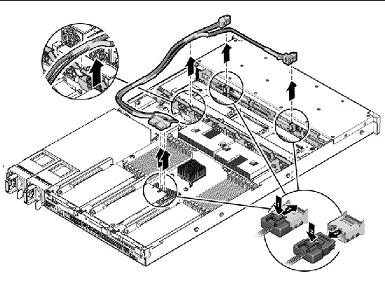 Figure showing drive cables in a SAS configuration.