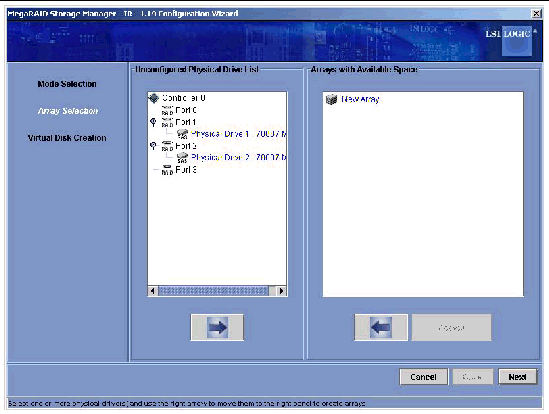 Graphic showing MSM-IR Configuration Wizard dialog screen.