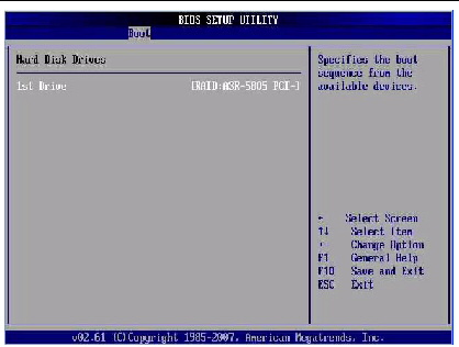 Graphic showing BIOS Setup Utility: Boot -HD
