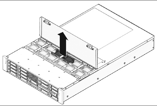 Figure showing how to remove a fan module.