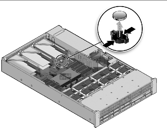 Figure showing location of the battery.