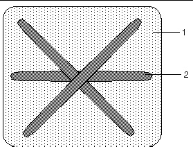 The required pattern for thermal grease application on the CPU surface (3 lines in an asterisk pattern). 