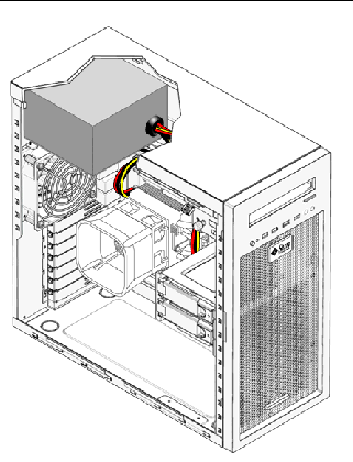 Figure showing location of the power supply in the system.