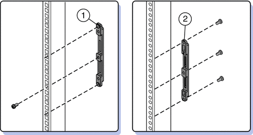 Imagen corregida de los tornillos para la instalación del soporte de montaje frontal