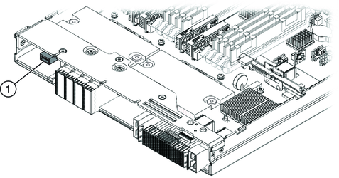 image:An illustration showing the location of the internal USB port.