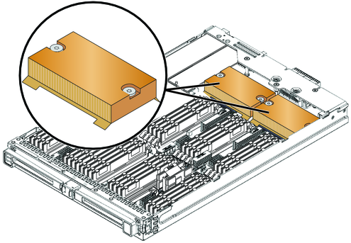 image:An illustration showing the CPU and heatsink assembly.