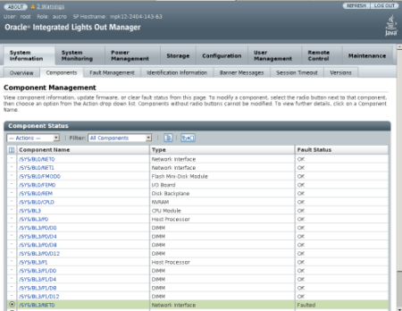 image:Select Component in Component Management page