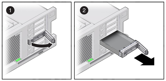 image:Figure showing hard drive filler panel removal.
