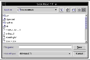 Screen capture showing the Save Report File window.