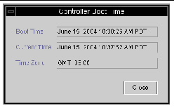 Screen capture showing the Controller Boot Time window.