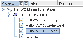 A WSDL File in the Projects Window