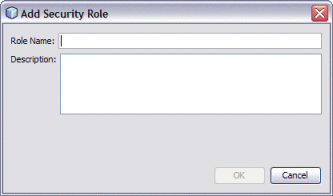 Figure shows the Add Security Role dialog box.