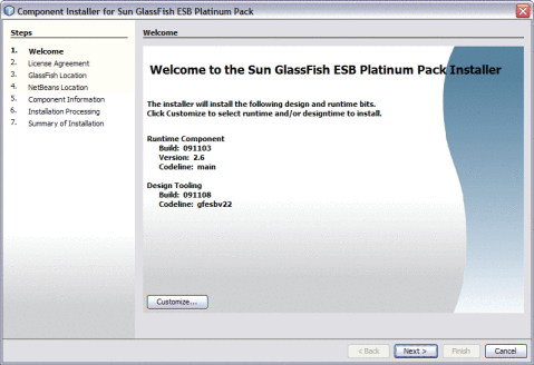 Figure shows the Welcome page of the Installer.