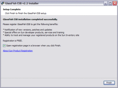 Figure shows the Setup Complete window of the
Installer.