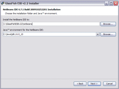 Figure shows the NetBeans IDE Installation window
of the Installer.