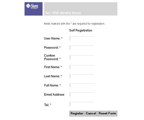 Self Registration Login Requirement Screen