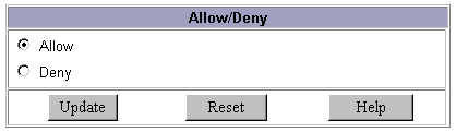 Figure showing the Allow/Deny page.