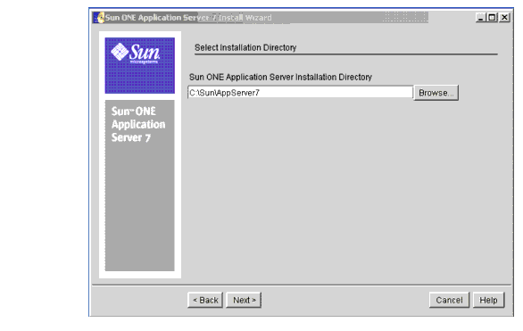 This screen capture shows the Select Installation directory page of the installation program.