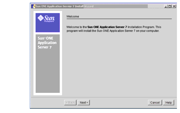 This screen capture shows the Welcome page of the installation program.
