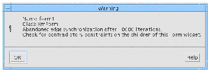 Screenshot of warning dialog indicating contradictory attachments.