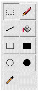 The Pixmap Editor Tools palette.