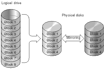 Figure showing the RAID 1 configuration.
