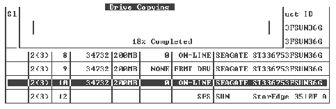 Screen capture showing the "Drive Copying" progress bar.