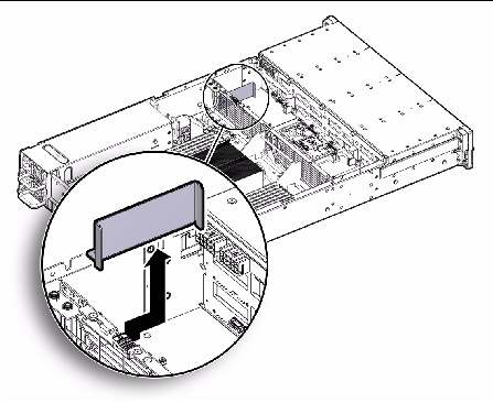 Figure showing how to remove the cable cover.