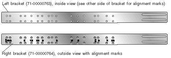Figure showing the left and right side brackets.