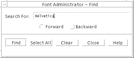 Image shows where to type the font name you are searching for in the dialog box.