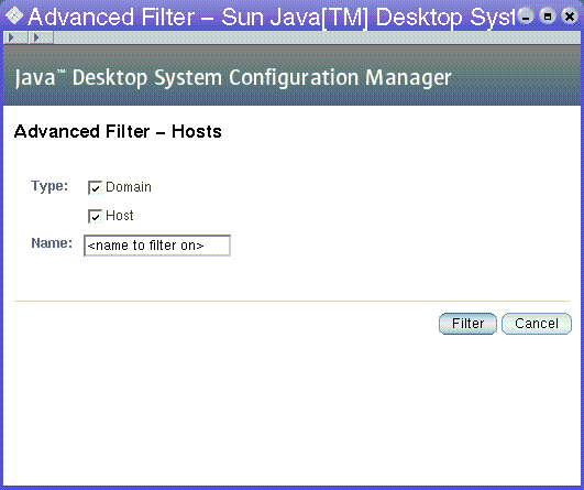 Advanced Filter window