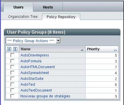 Policy Repositories tab