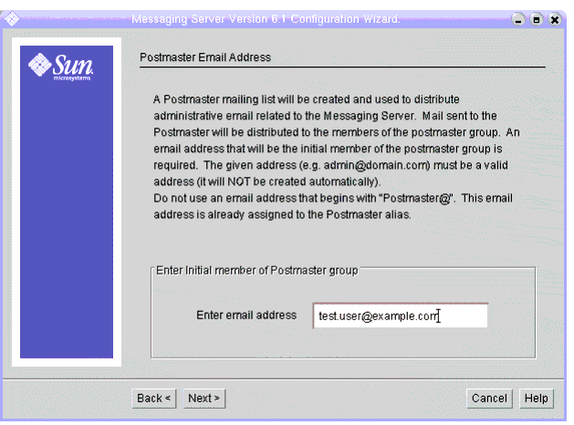 Screen capture; text field displays the email address described in step 10.