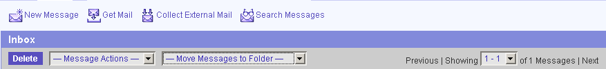 Mail tool bar