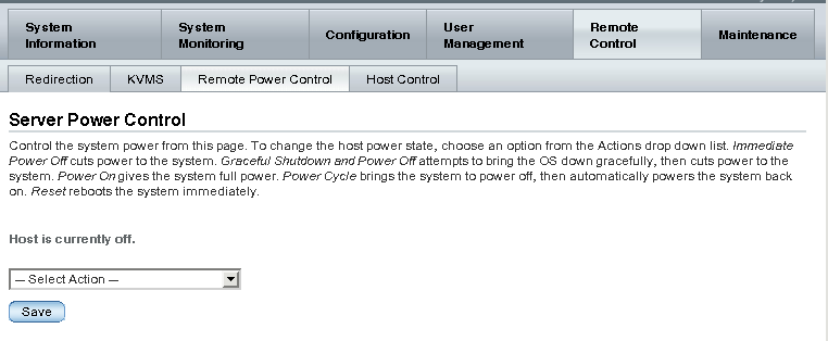 image:Server Power Control page.