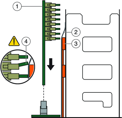 image:An illustration showing the insertion of a CPU module and DIMM damage.