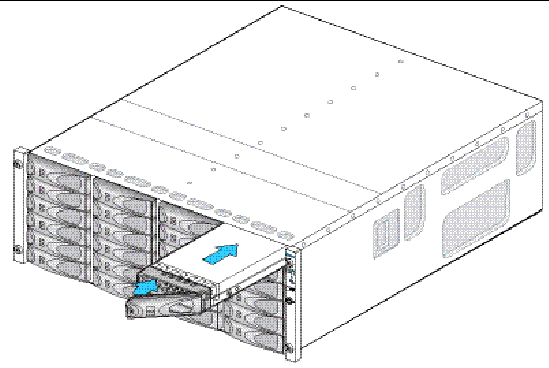 Figure showing inserting a disk drive into the same slot.