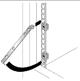 Figure showing how to insert adapter plate on rail. 