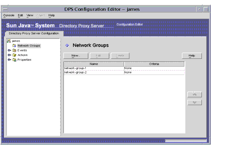 Directory Proxy Server Configuration Editor Console.