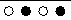 left to right: one white LED, one black LED, one white LED, and one black LED